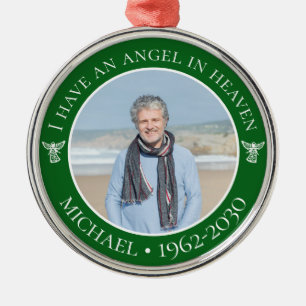 Angel in Heaven Memorial Photo Metal Tree Decoration