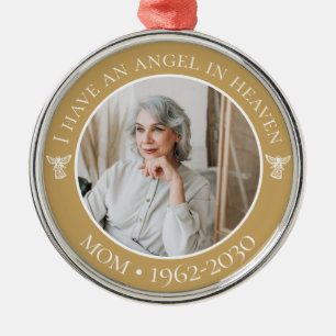 Angel in Heaven Mum Memorial Photo Metal Tree Decoration