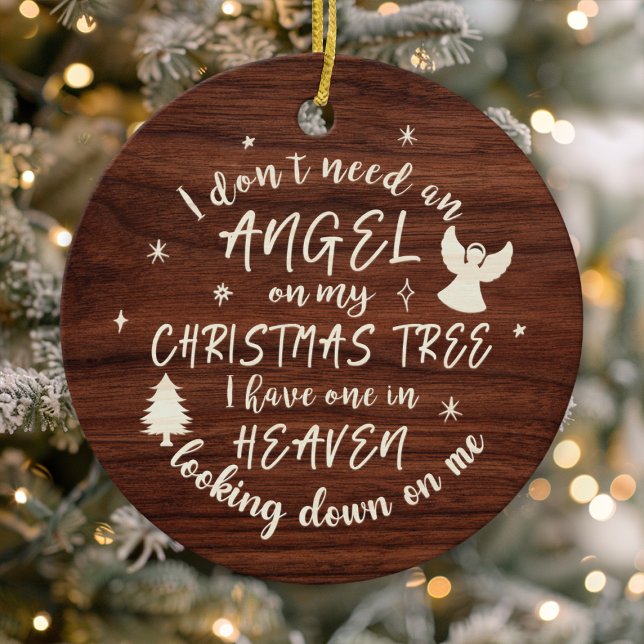Angel in Heaven Photo Memorial Christmas Ceramic Tree Decoration (Creator Uploaded)