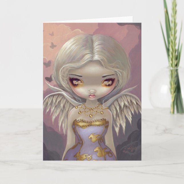 "Angel in Lilac" Greeting Card (Front)