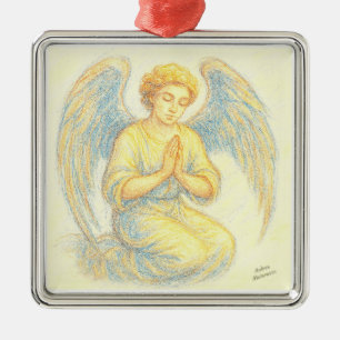 Angel in prayer metal tree decoration