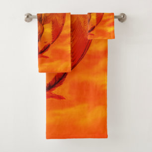 Angel in Tattoo Style Bath Towel Set