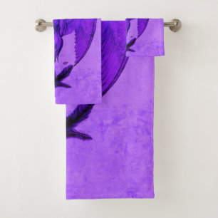 Angel in Tattoo Style Bath Towel Set