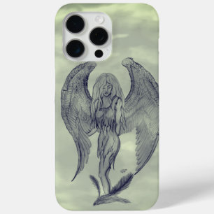 Angel in Tattoo Style iPhone 15 Pro Max Case