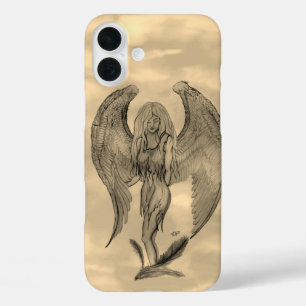 Angel in Tattoo Style iPhone 16 Plus Case