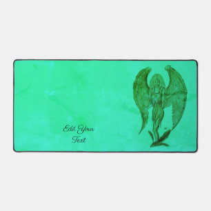 Angel in Tattoo Style Desk Mat
