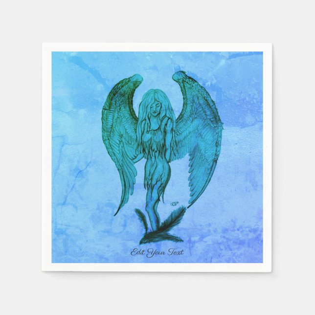Angel in Tattoo Style Napkin (Front)