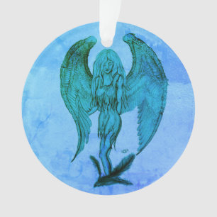Angel in Tattoo Style Ornament