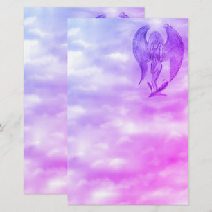 Angel in Tattoo Style Stationery