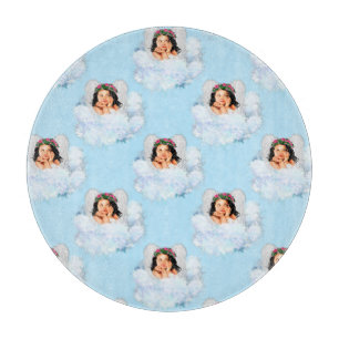 Angel in the Clouds 4-12in ROUND CUTTING BOARD