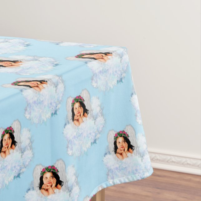 ANGEL IN THE CLOUDS 4-52x70 COTTON TABLECLOTH (In Situ)