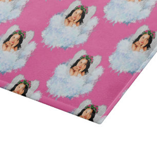 Angel in the Clouds 5-11x8 GLASS CUTTING BOARD