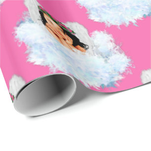 Angel in the Clouds 5-Pink-GIFT WRAPPING PAPER