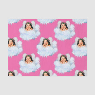 Angel in the Clouds 5-Pink-TISSUE WRAPPING PAPER