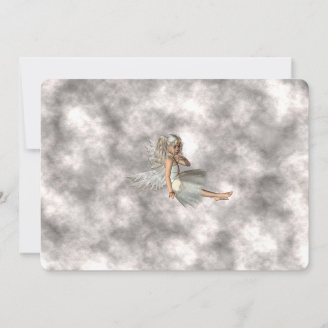 Angel in the Clouds Invitation (Front)