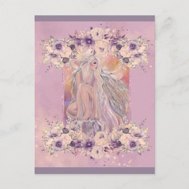 Angel in the morning sun by Renee Lavoie Holiday Postcard (Front)