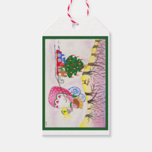 Angel in Woods gift tag