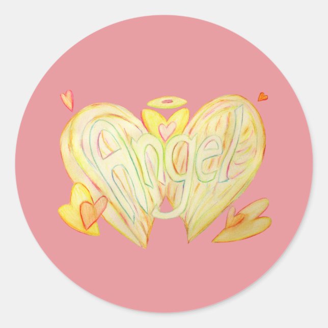 Angel Inspirational Word Art Decal Stickers (Front)