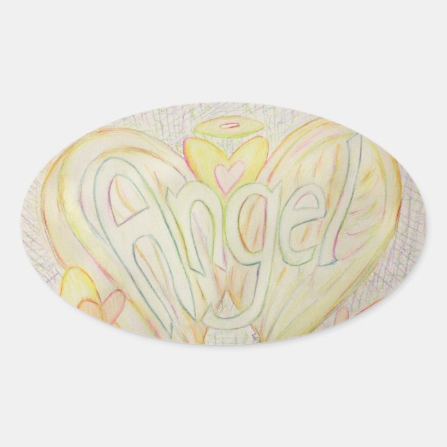 Angel Inspirational Word Art Sticker Decals (Front)