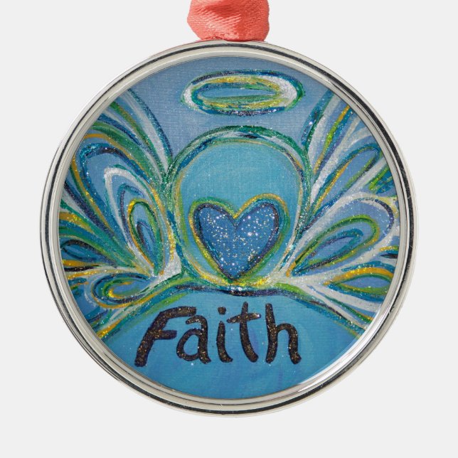 Angel Inspirational Word Faith Ornament (Front)
