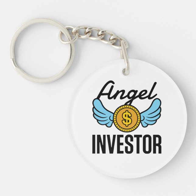 Angel Investor Investing Start-Up Business Key Ring (Front)