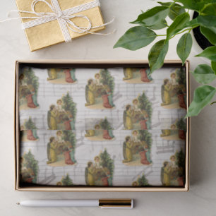 Angel & Jesus Christian Antique Christmas Girl Tissue Paper