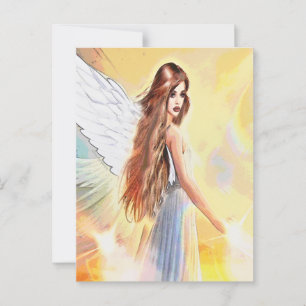 Angel Joy Wisdom Creativity Archangel Jophiel Art Postcard