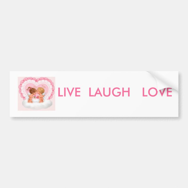 angel kiss bumper sticker (Front)