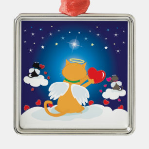 Angel Kitties - With Love from Heaven Metal Tree Decoration