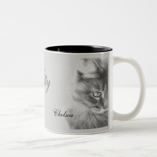 "Angel Kitty" Portrait Two-Tone Coffee Mug (Right)