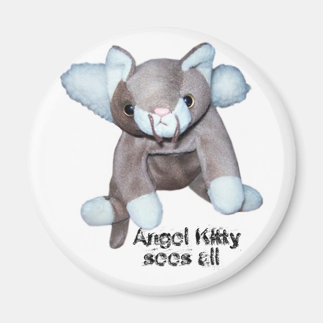 Angel Kitty sees all Magnet (Front)