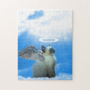 Angel Kitty Siamese Kitten Cat Jigsaw Puzzle