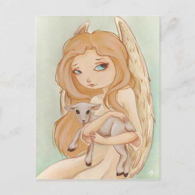 Angel lamb post card (Front)