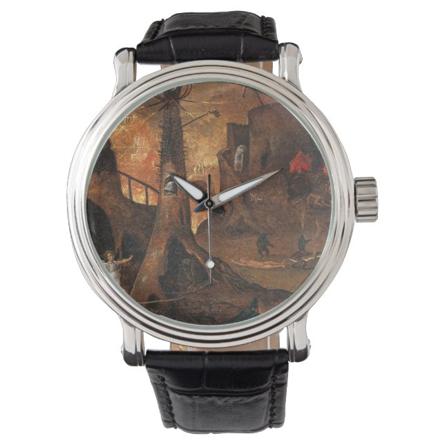 Angel Leading A Soul Into Hell By Hieronymus Bosch Watch (Front)