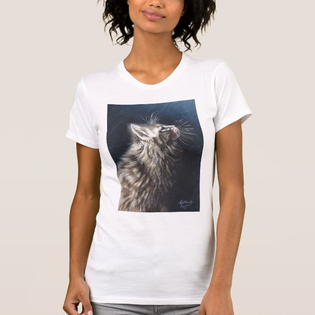 Angel Light Maine Coon Cat T-shirt (Front)