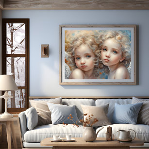 Angel Little Sisters Modern Art Poster