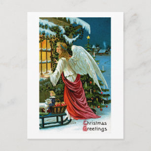 Angel Looking in the Window Postcard