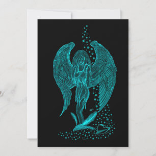 Angel lost in Love , black and green Design