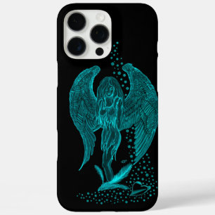 Angel lost in Love , black and green Design iPhone 16 Pro Max Case