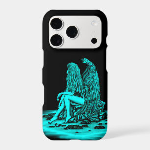 Angel , lost in thought , black and green Design