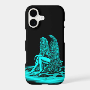 Angel , lost in thought , black and green Design