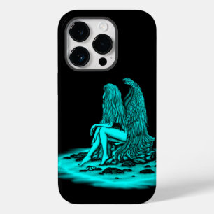 Angel , lost in thought , black and green Design Case-Mate iPhone 14 Pro Case