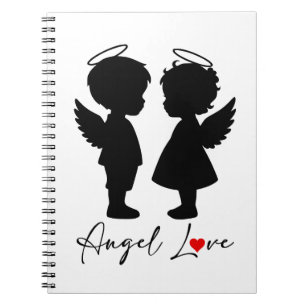 Angel Love – Cute Angel Couple Design Notebook