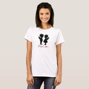 Angel Love – Cute Angel Couple Design T-Shirt