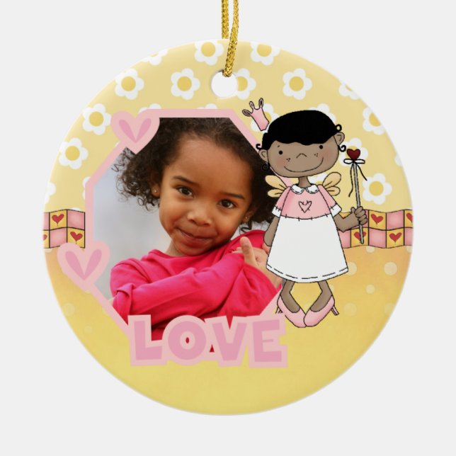 Angel Love Photo Keepsake Ornament (Front)