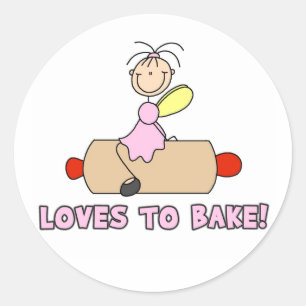 Angel Loves to Bake T-shirts and Gifts Classic Round Sticker