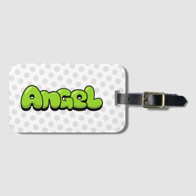 Angel Luggage Tag (Front Horizontal)