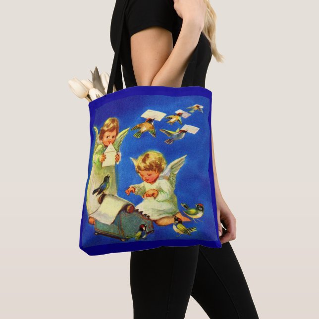angel mail office print tote bag (Close Up)