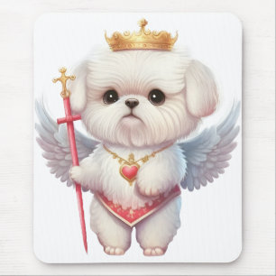 Angel Maltese Puppy, Maltes dog lovers and owners Mouse Mat