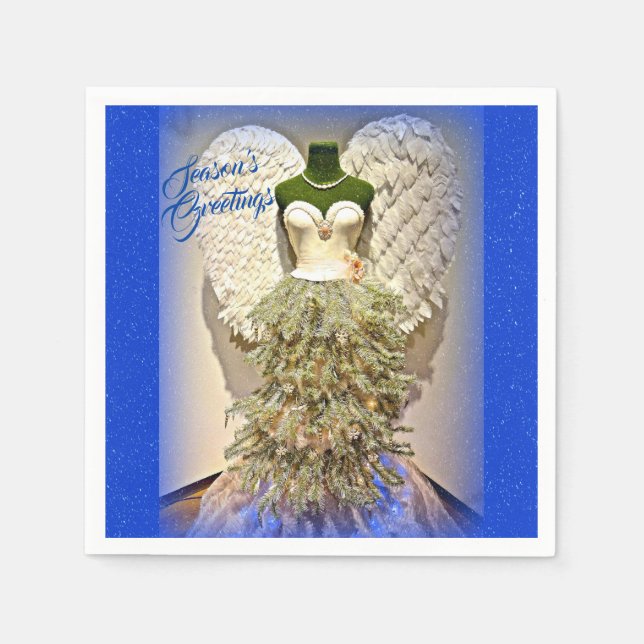 Angel Mannequin Dress Form Christmas Tree Napkin (Front)